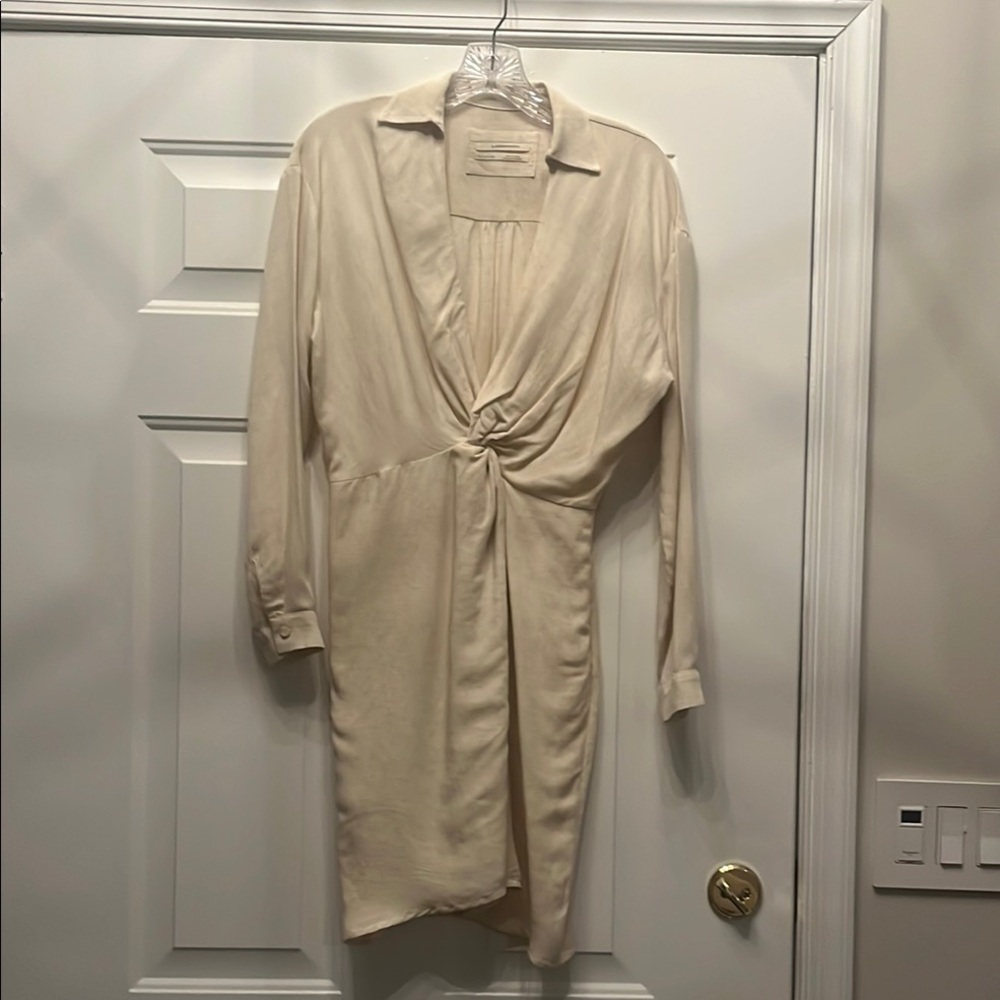 Anthropologie Knot Front Mini Dress
